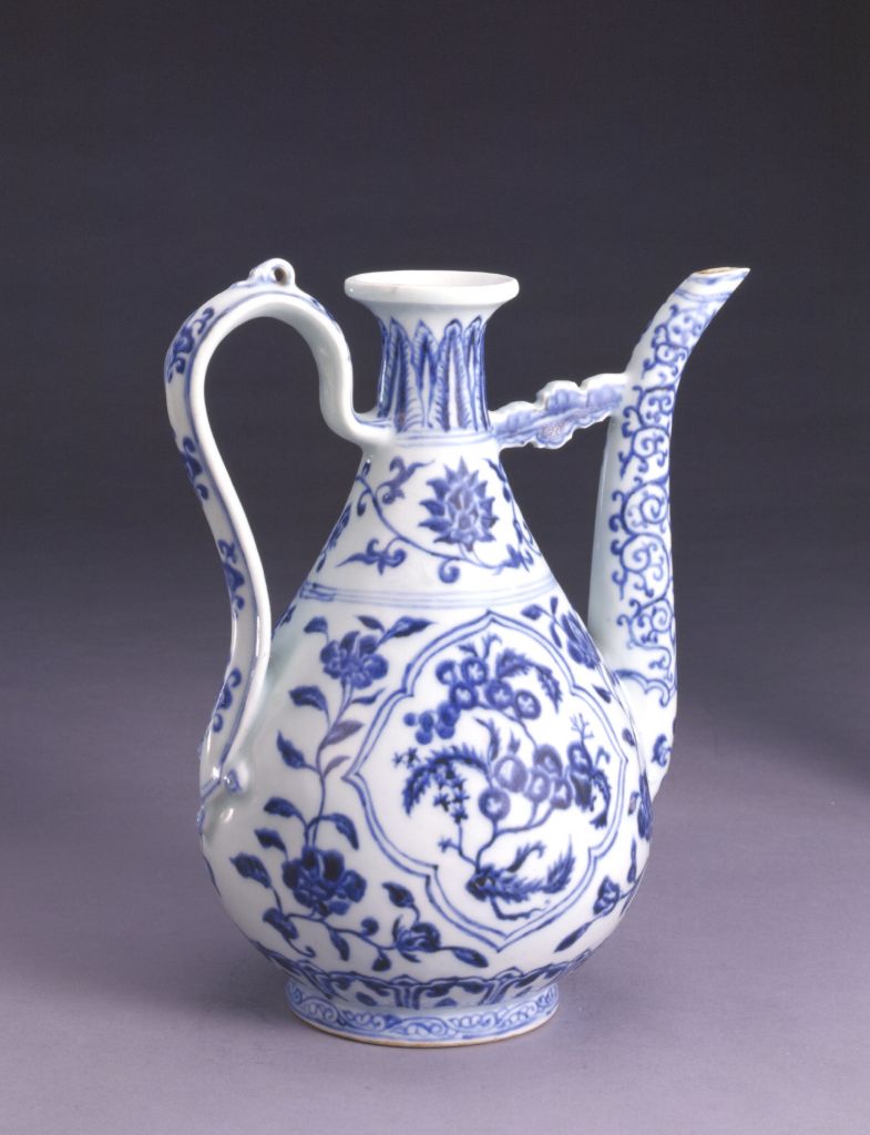 图片[2]-Blue and white three fruit pattern holding pot-China Archive